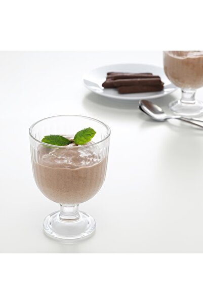 IKEA Vardagen Ayaklı Cam Kadeh Tatlı Bardağı Magnolya Cup 4'lü Set 280 ml