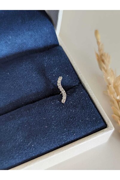 SU PERİSİ TAKI BİJUTERİ Cerrahi Çelik Gümüş Zirkon Taşlı S Piercing , Tragus