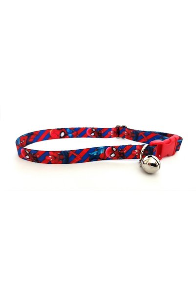 Ayz Aksesuar Cat Collar, Spiderman Patterned Handmade Special Production, Extra Soft Fabric Size 17cm-30cm