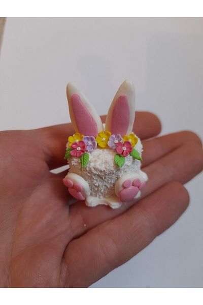 SYLVANIAN FAMILIES Handmade Fimo Miniatur Easter Rabbit Cake 1 Piece Price