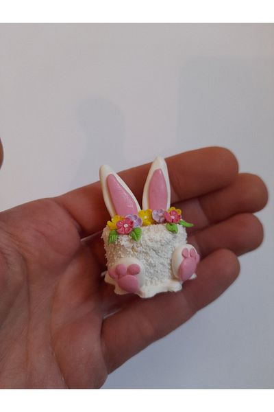 SYLVANIAN FAMILIES Handmade Fimo Miniatur Easter Rabbit Cake 1 Piece Price