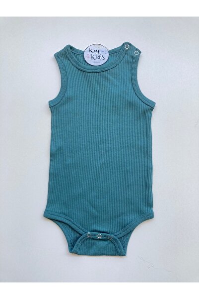 KEY KIDS Turquoise Strap Ribbed Modal Snap Body