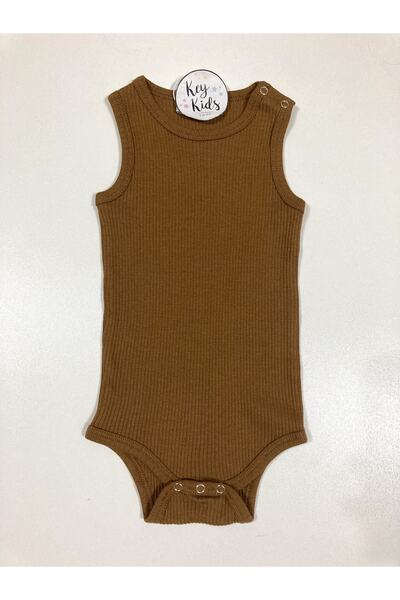 KEY KIDS Tan Strap Ribbed Modal Snap Body