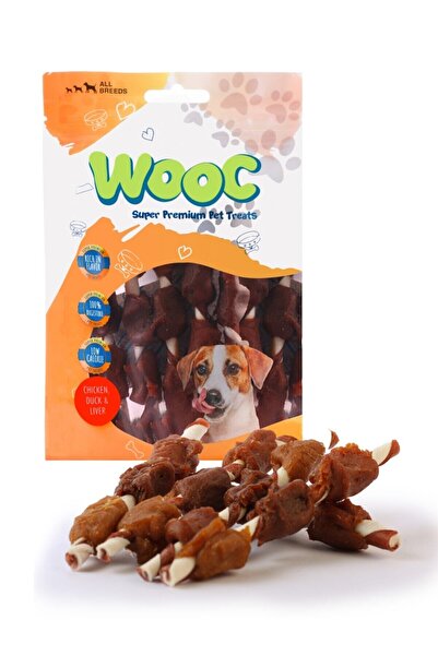 Wooc Super Premium Pet Treats Wooc Dog Tavuk&ördek&ciğer Sargılı Stick Köpek Ödül Maması 80 Gr