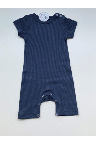 KEY KIDS Indigo Corded Modal Cotton Romper Short Jumpsuit Salopet
