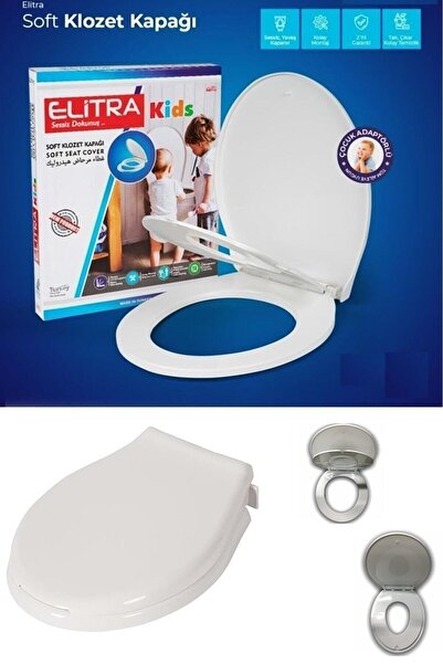 LaMiaSeta Elitra Slow Kids Klozet Kapağı Çocuk Adaptörlü Çocuklara Uygun Yuva...