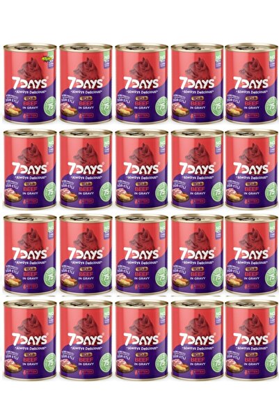 7DAYS Konserve Yavru Kedi Maması Bıfteklı 415x20adet