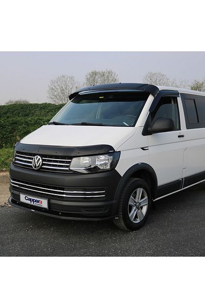 Cappafe Volkswagen T6 Transporter Front Window Sunshade Visor Visor Terek Piano Black 2015-2020