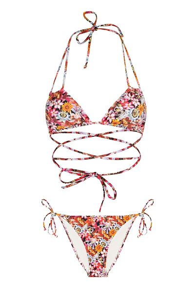 AQUELLA Triangle Tied Bikini Set
