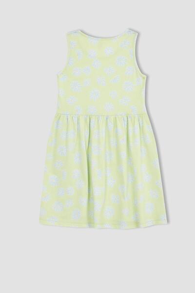 DeFacto Girl's Patterned Sleeveless Cotton Dress