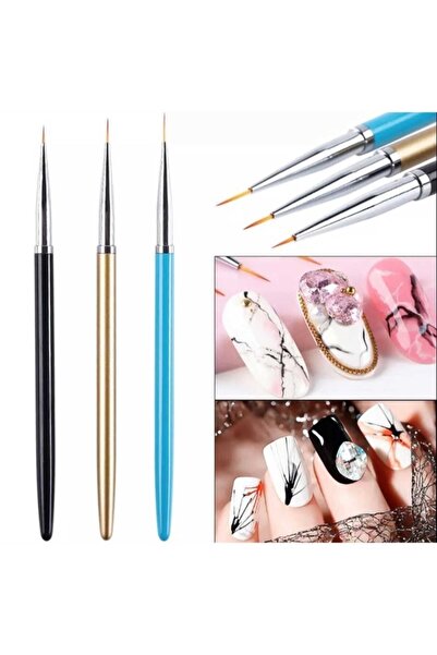 DIAMOND PROFESSIONAL Tırnak Tasarım Fırça Seti 3lü