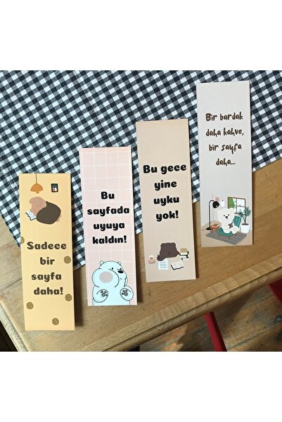 Sumicorn Design Teddy Bear Themed Cute Bookmarks Set of 4