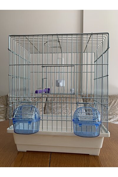 10 Crosby Muhabbet Kuşu Kafesi Yemlik Suluk Tünek Dahil (1 Kuş Için En Ideal Kafes)