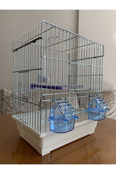 10 Crosby Muhabbet Kuşu Kafesi Yemlik Suluk Tünek Dahil (1 Kuş Için En Ideal Kafes)