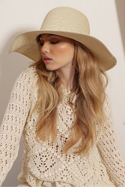 Trend Alaçatı Stili Cap - Beige - Strand