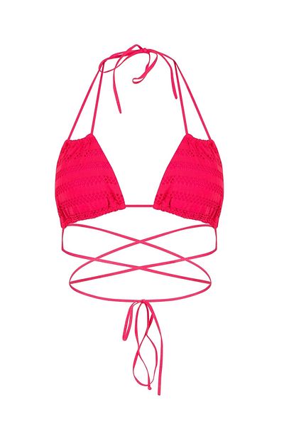 AQUELLA Σετ μπικίνι Triangle Fuchsia Mesh