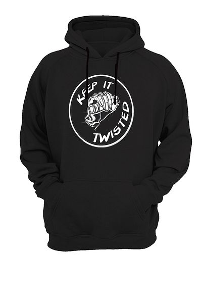 WİDİ Hanorac negru cu imprimeu Keep It Twisted