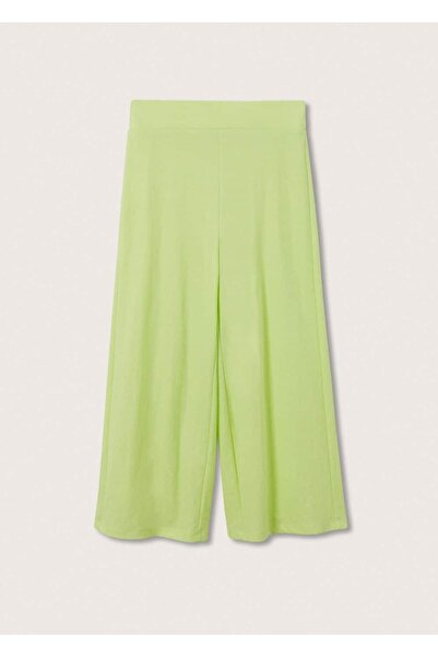 MANGO Woman Dökümlü Culotte Pantolon