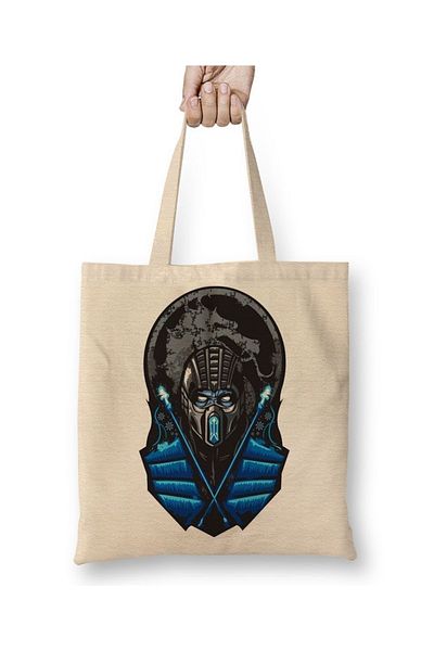Baskı Dükkanı Υφασμάτινη τσάντα Nerdstock Subzero Mortal Kombat με μακριά λαβή