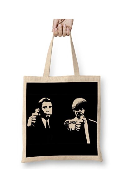 Baskı Dükkanı Pulp Fiction Vincent & Jules Tkanina Torba Duga Sa ručkom