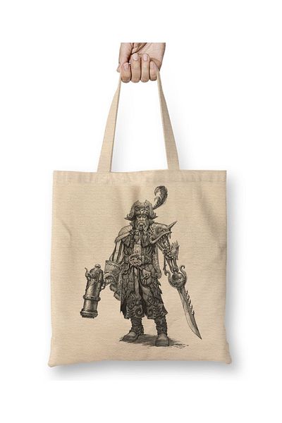 Baskı Dükkanı Υφασμάτινη τσάντα Gangplank με μακριά λαβή