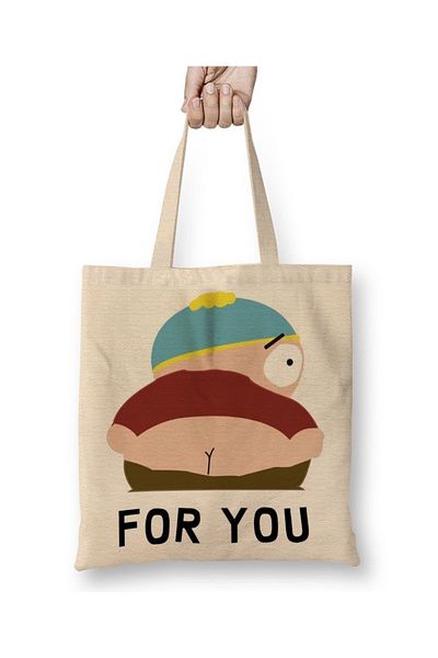 Baskı Dükkanı South Park Eric Cartman Geantă din pânză cu mâner lung
