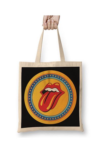 Baskı Dükkanı Rolling Stones 2 υφασμάτινη τσάντα με μακριά λαβή