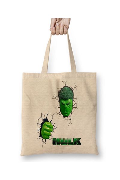 Baskı Dükkanı Υφασμάτινη τσάντα Hulk Modelo 3 με μακριά λαβή