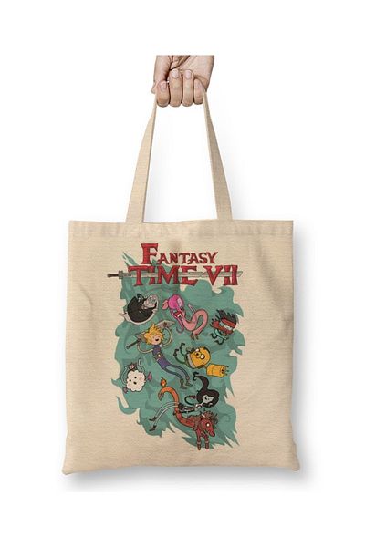 Baskı Dükkanı Υφασμάτινη τσάντα Fantasy Time VII με μακριά λαβή