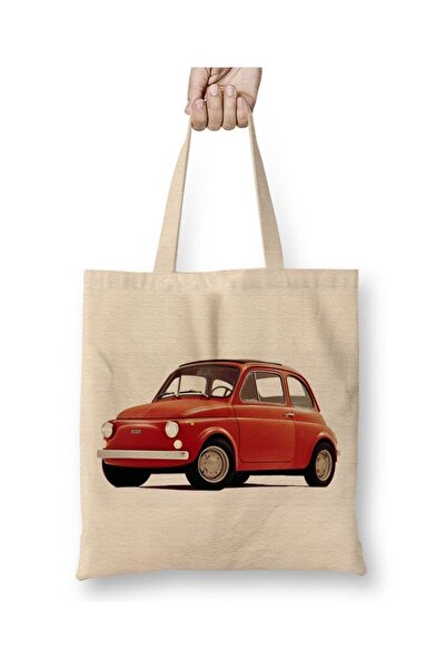 Baskı Dükkanı Fiat 500 F Vintage tkanina Torba duga Sa ručkom
