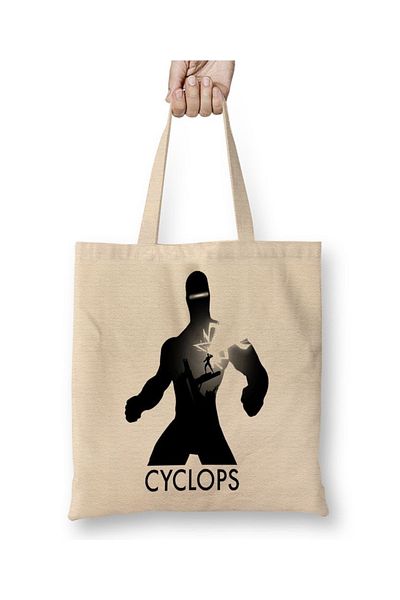 Baskı Dükkanı Υφασμάτινη τσάντα Kp Cyclops με μακριά λαβή