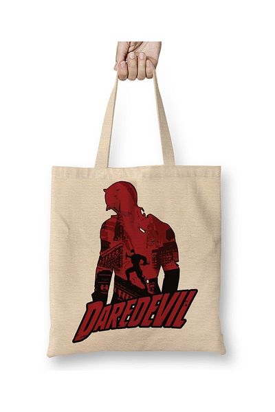 Baskı Dükkanı Υφασμάτινη τσάντα Demolidor Marvel's Daredevil με μακριά λαβή