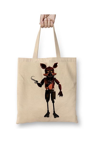 Baskı Dükkanı Nightmare Foxy υφασμάτινη τσάντα με μακριά λαβή