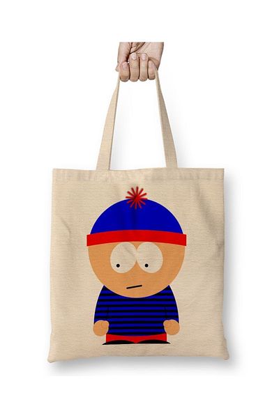 Baskı Dükkanı South Park Eric Cartman 017 υφασμάτινη τσάντα με μακριά λαβή