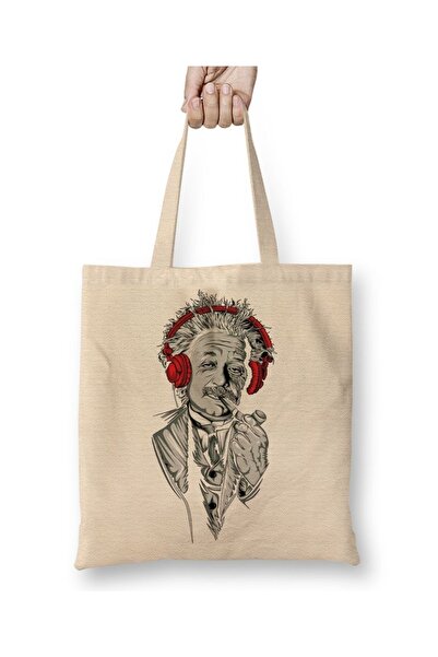 Baskı Dükkanı Albert Einstein muzička tkanina Torba duga Sa ručkom