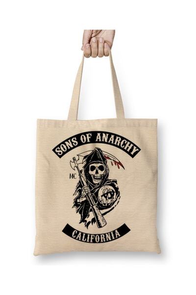 Baskı Dükkanı Geantă tote cu logo Sons Of Anarchy cu mâner lung