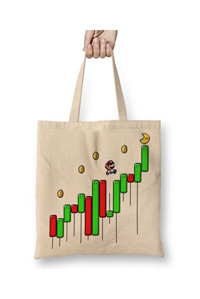 Baskı Dükkanı Super Crypto World Super Mario Tkanina Torba Duga Sa ručkom