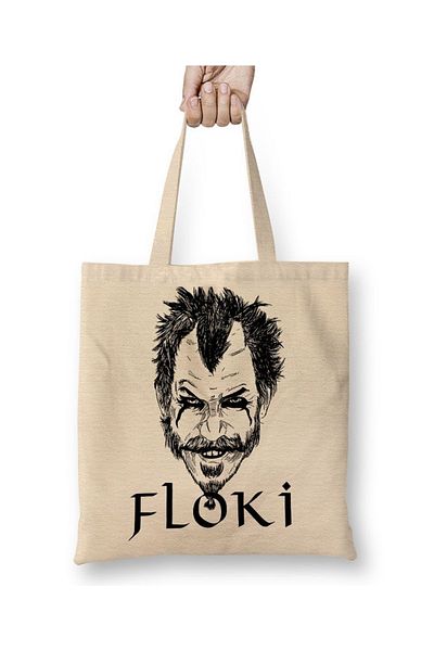 Baskı Dükkanı Υφασμάτινη τσάντα Floki De Vikings με μακριά λαβή