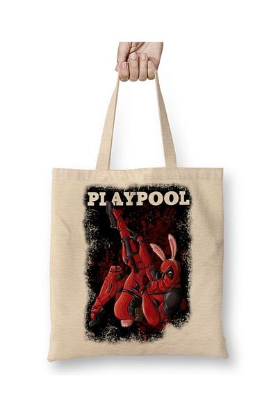 Baskı Dükkanı Υφασμάτινη τσάντα Playpool με μακριά λαβή