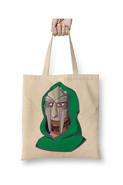 Baskı Dükkanı Geantă din pânză Mf Doom cu mâner lung
