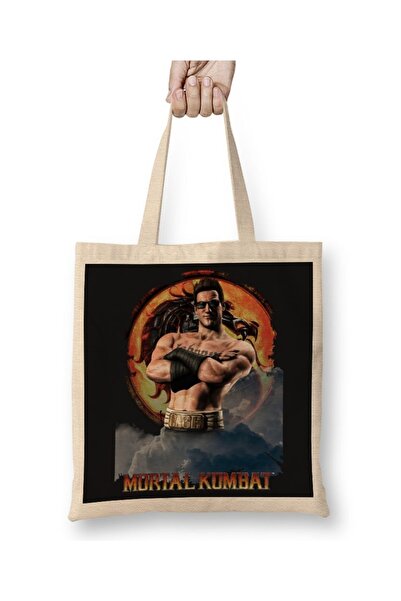 Baskı Dükkanı Mortal Kombat Johnny Cage Igračka odeća Torba duga Sa ručkom