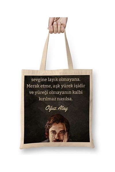 Baskı Dükkanı Oğuz Atay Söz 03 υφασμάτινη τσάντα με μακριά λαβή