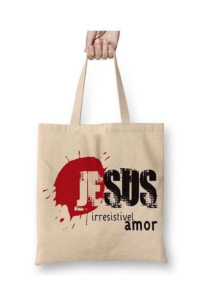 Baskı Dükkanı Υφασμάτινη τσάντα Jesus με μακριά λαβή