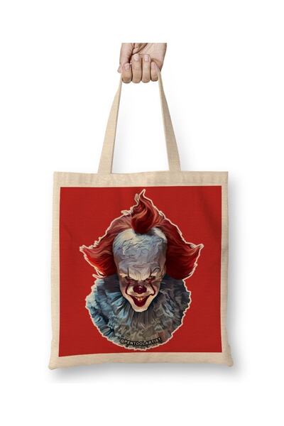 Baskı Dükkanı Pennywise verzija u pojednostavljenim bojama, tkanina Torba dug...