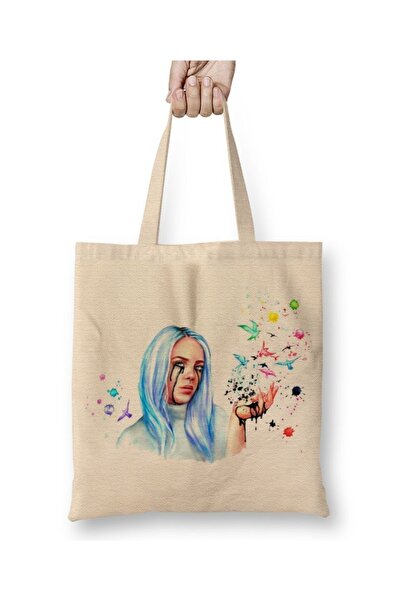 Baskı Dükkanı Billie Eilish 06 Tkanina Torba Duga Sa ručkom