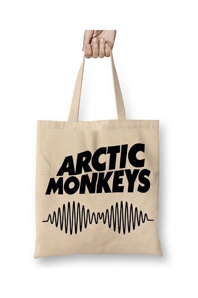 Baskı Dükkanı Geantă din pânză Arctic Monkeys cu mâner lung