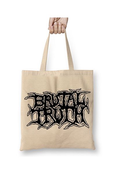 Baskı Dükkanı Brutal Truthrotten Sound Nasum Terrorizer Napalm Θανάσιμος Πυρηνικός Επίθεσης Υφασμάτινη τσάντα με μακριά λαβή