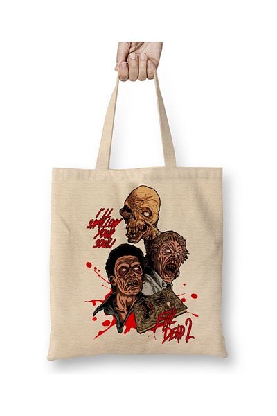 Baskı Dükkanı Evil Dead 2 Dead By υφασμάτινη τσάντα μακριά λαβή