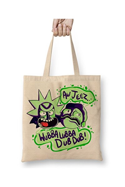 Baskı Dükkanı Rick Sanchez Morty Smith Tkanina Torba Duga Sa ručkom
