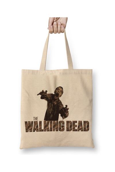 Baskı Dükkanı The Walking Dead zombi krpa za lice Torba duga Sa ručkom